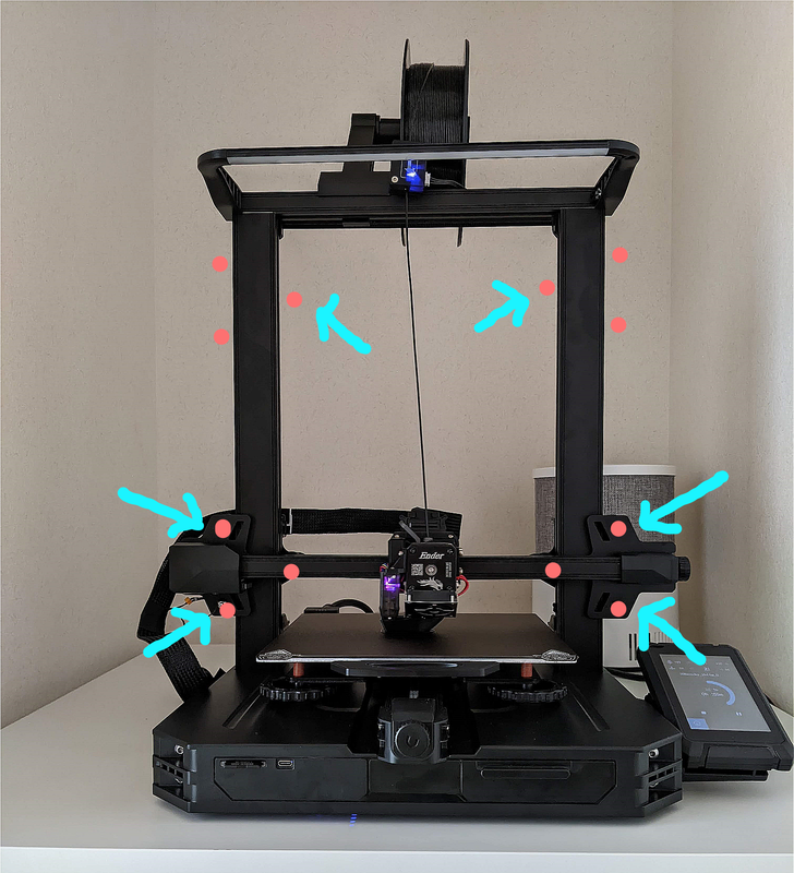 Ender-3 S1 Pro X,Y,Z軸のVローラー（ガイドベアリング）調整 - ゲンの