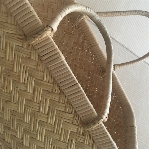 芸術品のエコバッグ】岩手鳥越竹細工の市場かご - ミニマリストの