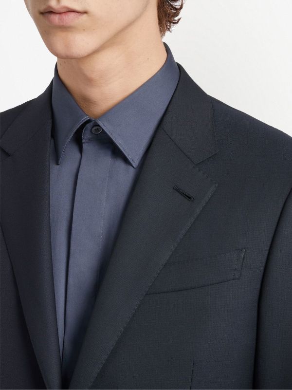 Zegna 15milmil15 single-breasted Wool Suit | Blue | FARFETCH