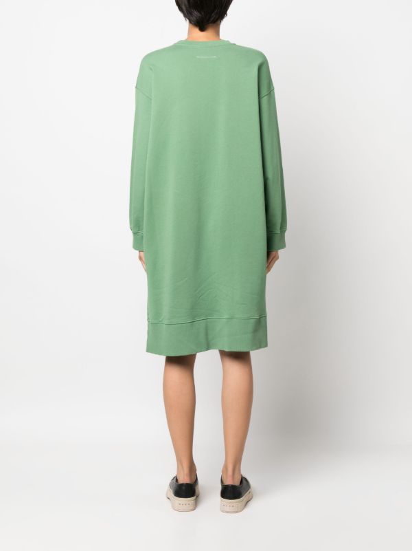 MM6 Maison Margiela グラフィック スウェットワンピース | グリーン
