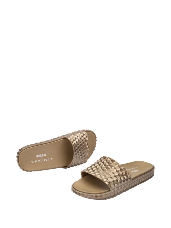 Y/Project x Melissa Court Slides | Gold | FARFETCH
