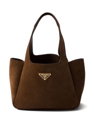 Prada スエード ハンドバッグ | ブラウン | FARFETCH JP