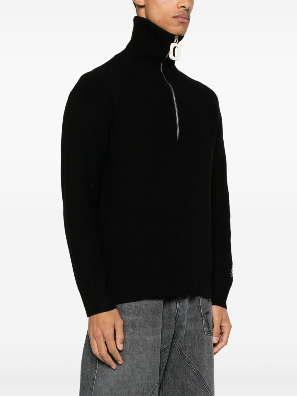 JW Anderson half-zip Sweater | Black | FARFETCH