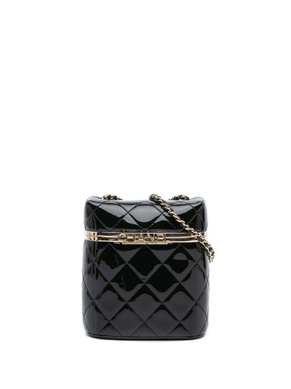 CHANEL Pre-Owned 2021-2024 キルティング エナメル ロゴ チェーン