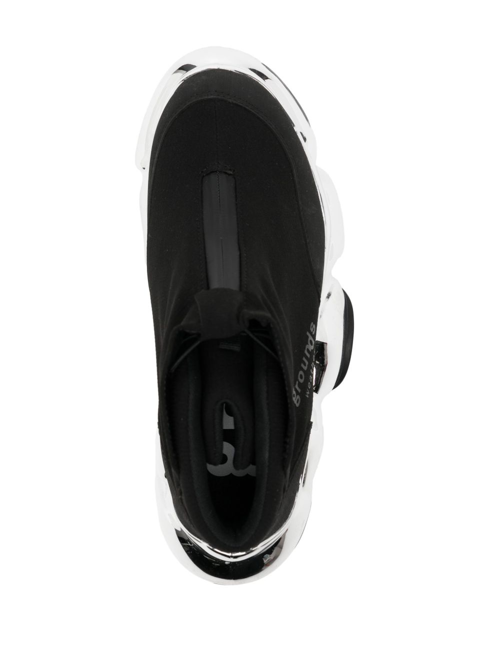 GROUNDS Moopie Weather Chrome Sneakers | Black | FARFETCH