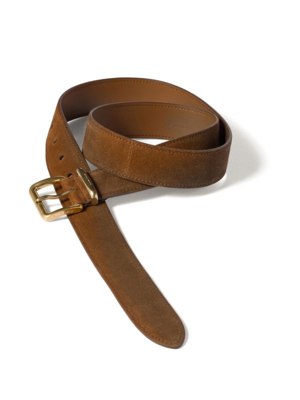 Miu Miu Suede Belt | Brown | FARFETCH