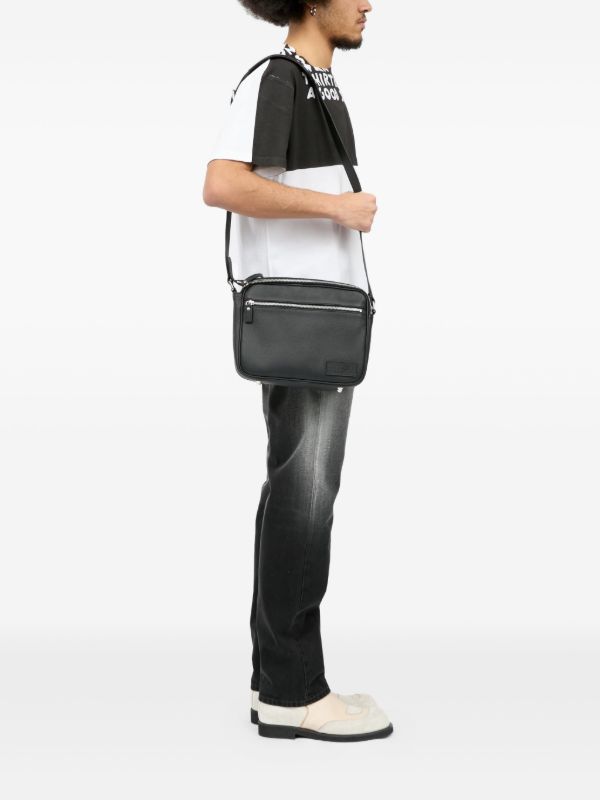MM6 Maison Margiela レザーメッセンジャーバッグ | ブラック