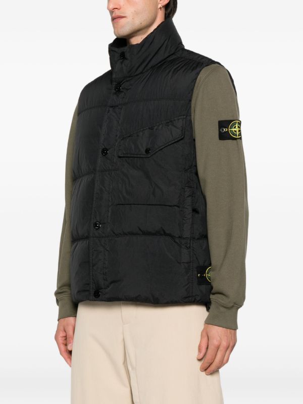 Stone Island キルティング ベスト | ブラック | FARFETCH JP