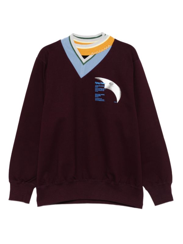 Kolor グラフィック モックネック セーター | レッド | FARFETCH JP