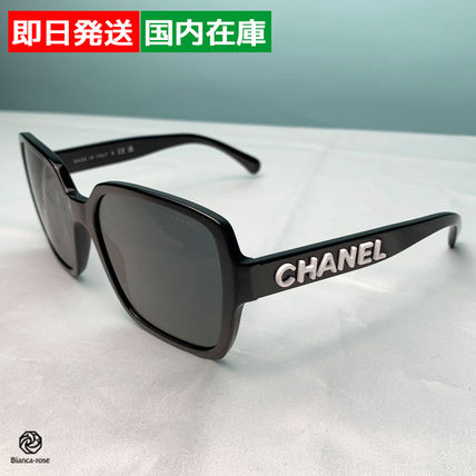 即納 CHANEL スクエア シェイプ サングラス CAHNELロゴ付 5408 (CHANEL