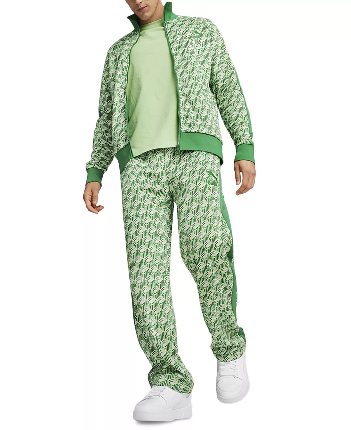 セットアップ☆レトロ感【PUMA】モノグラム ジャケット＋パンツ (PUMA