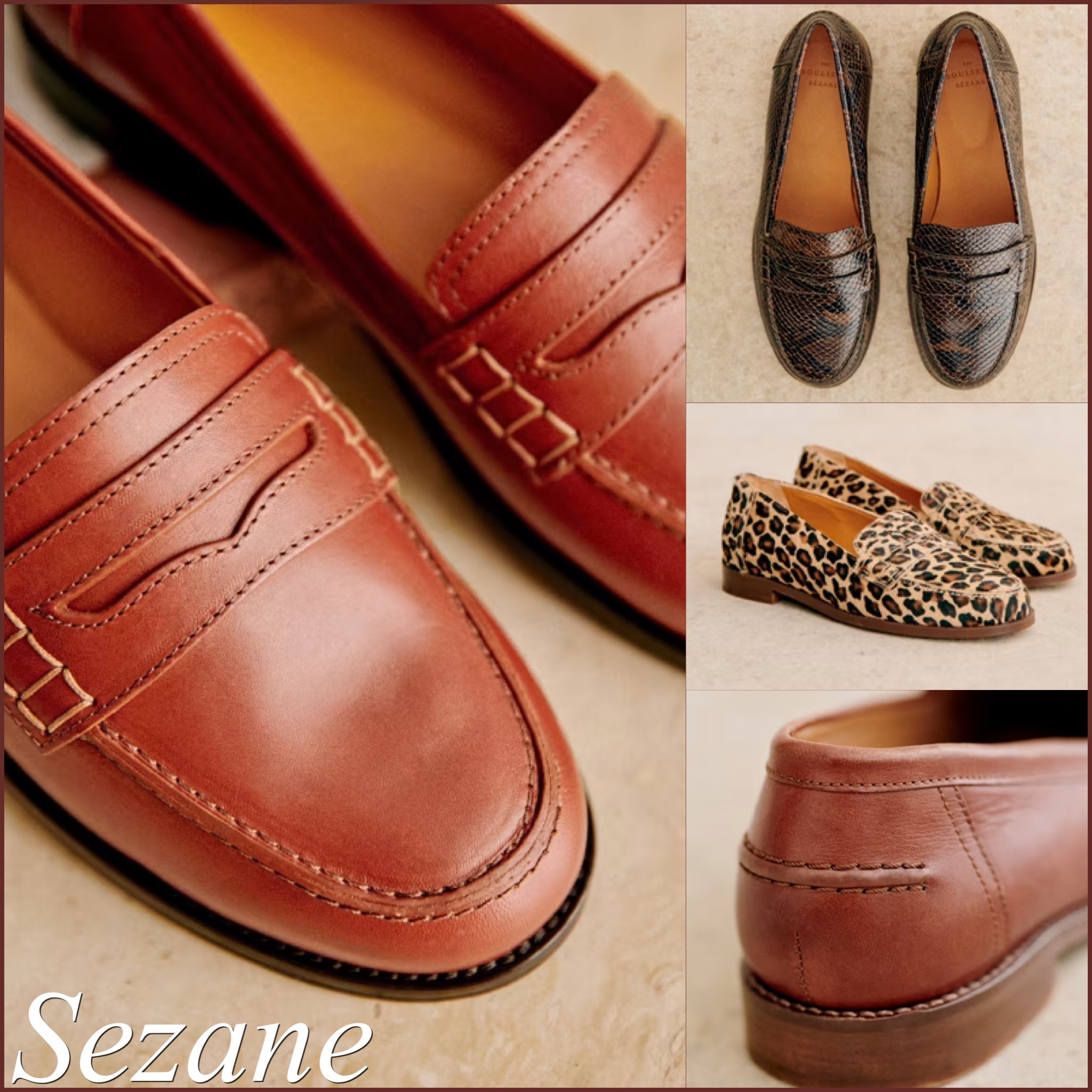 フランス発☆セザンヌ☆エレガント モカシン レザー ローファー