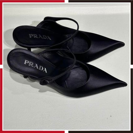 サテン PRADA(プラダ) サンダル・ミュール(レディース) - ブランド通販