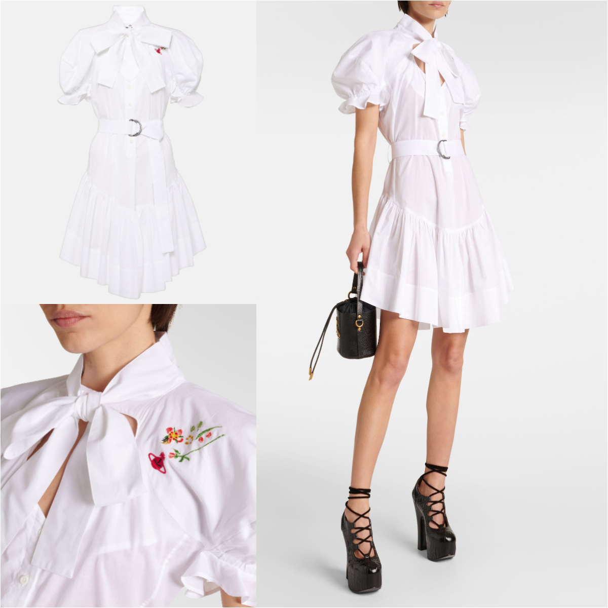 VIVIENNE WESTWOOD*コットン製 フットボールハートシャツドレス