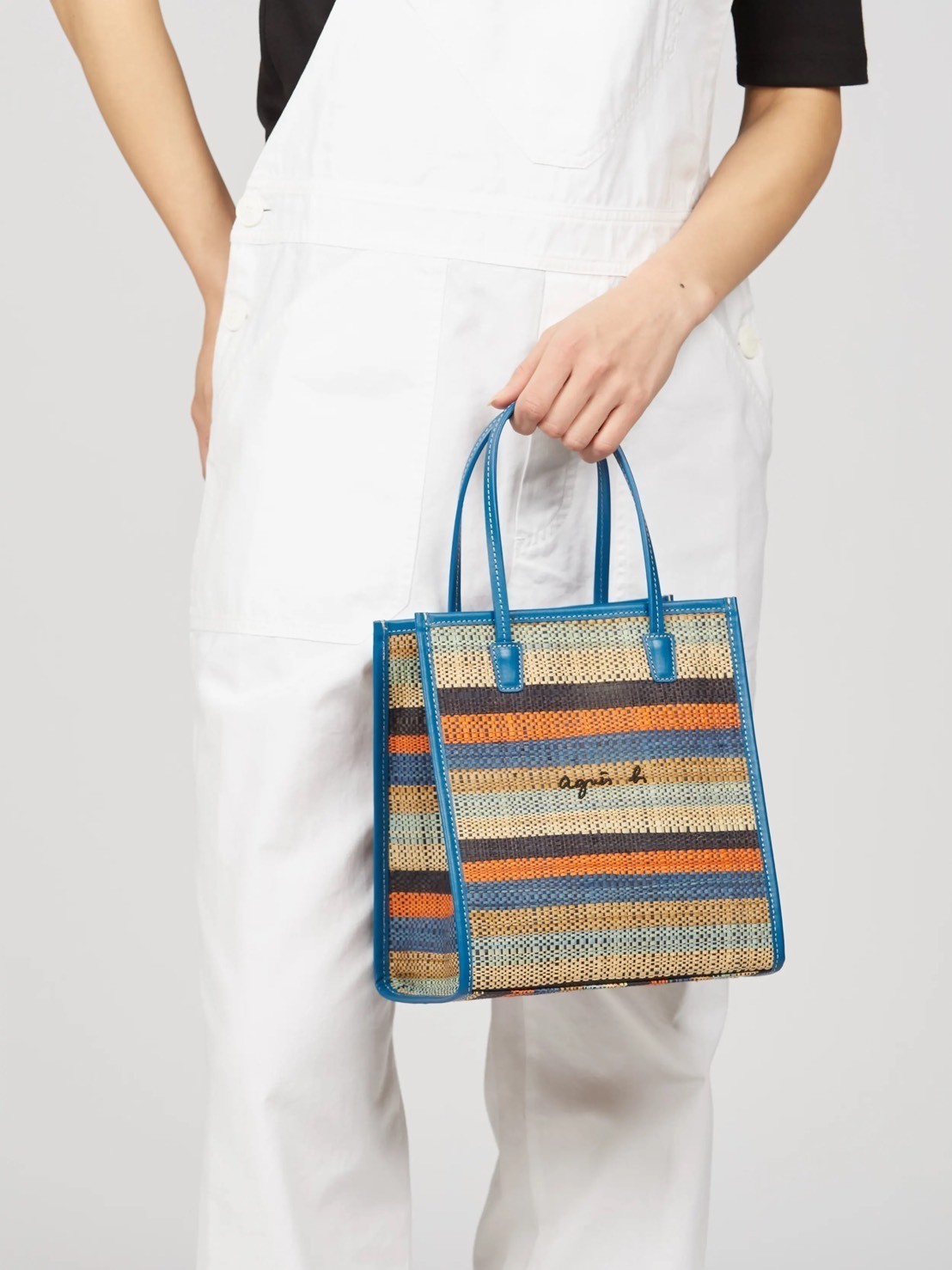 ☆agnes b. ☆大人気 ラフィアWAX35－01 トートバッグ/送料込 (Agnes b