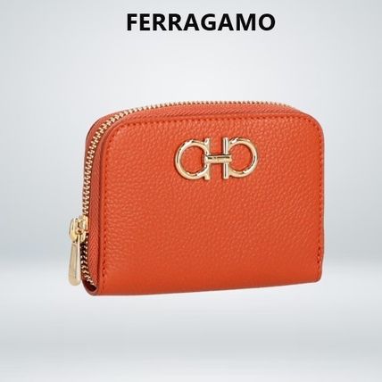 オレンジ系 FERRAGAMO(フェラガモ) カードケース・名刺入れ(レディース