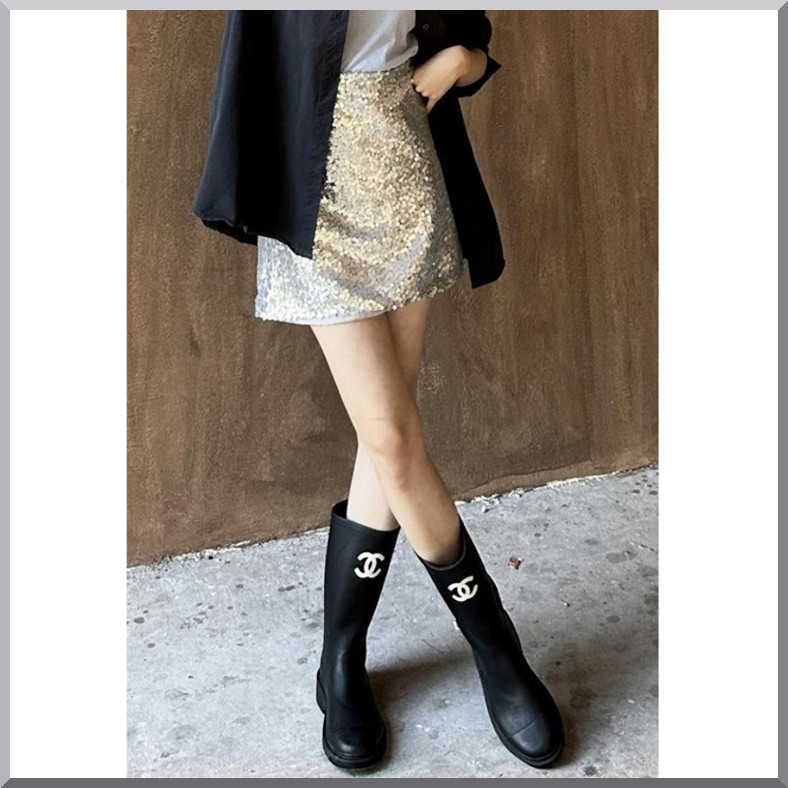 待望の再入荷☆2色》CHANEL レインブーツ 長靴 (CHANEL/レインシューズ