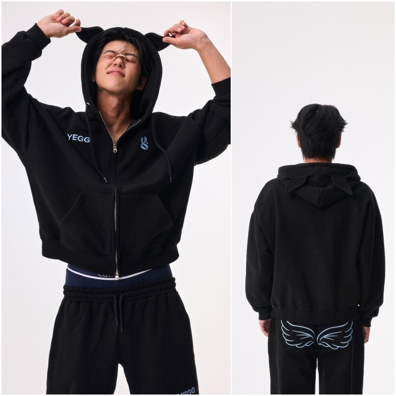 YEGG】韓国人気新作☆Wing hoodie Pants SET (M,L) (YEGG/パーカー