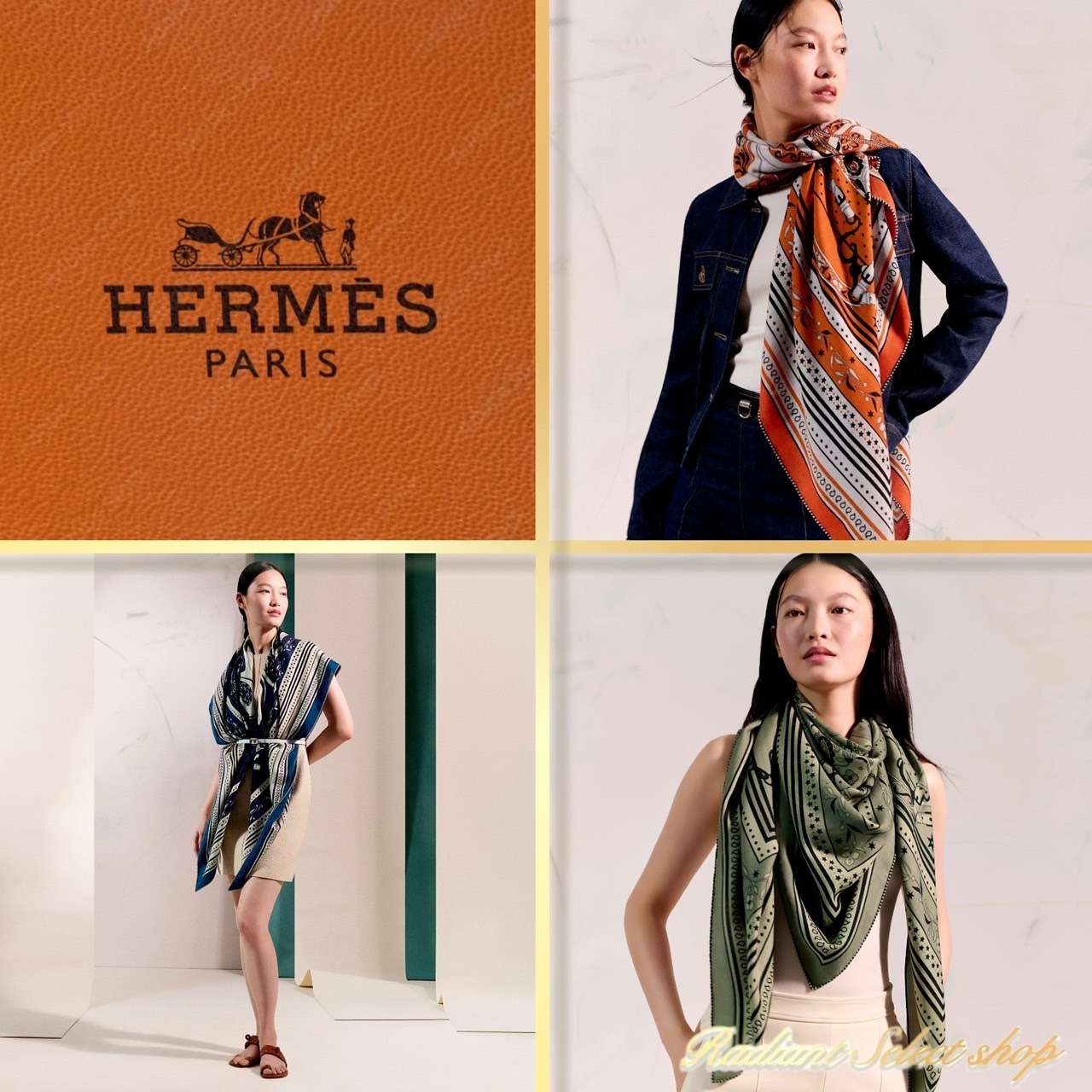 新作☆在庫僅か！】HERMES カシミアシルク バンダナ (HERMES/スカーフ