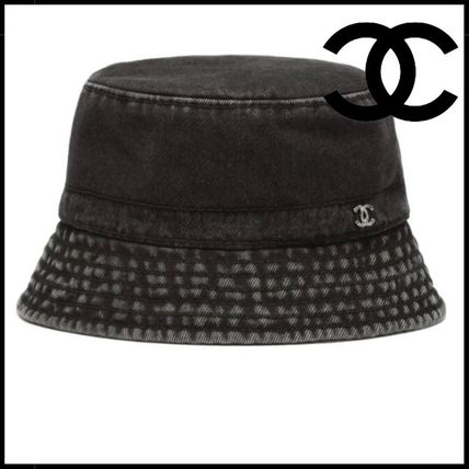 CHANEL ビーズ刺繍 ブラックバケットハット CHANEL バケットハット