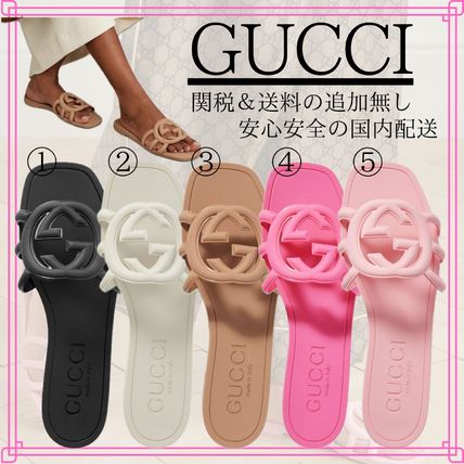 ピンク系 GUCCI(グッチ) サンダル・ミュール(レディース) - ブランド
