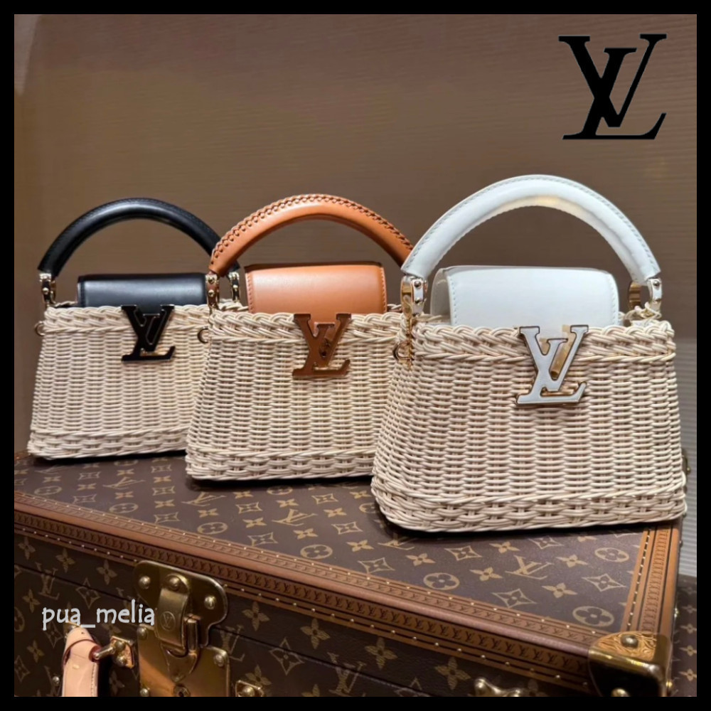 目を惹く♡【Louis Vuitton】カプシーヌ ミニ カゴバッグ (Louis