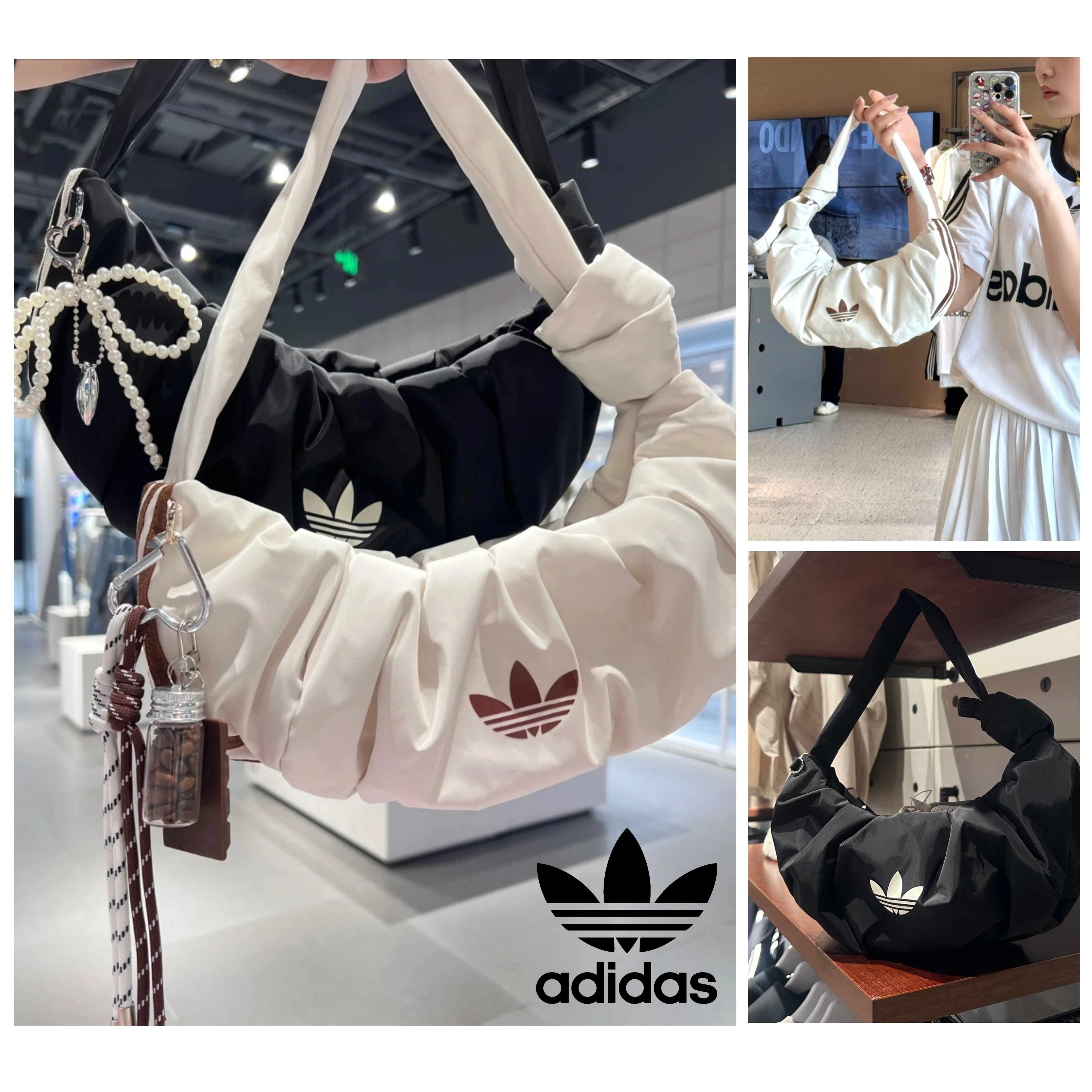 adidas】ふわモチ☆クロワッサン風ミニバッグ (adidas/ハンドバッグ