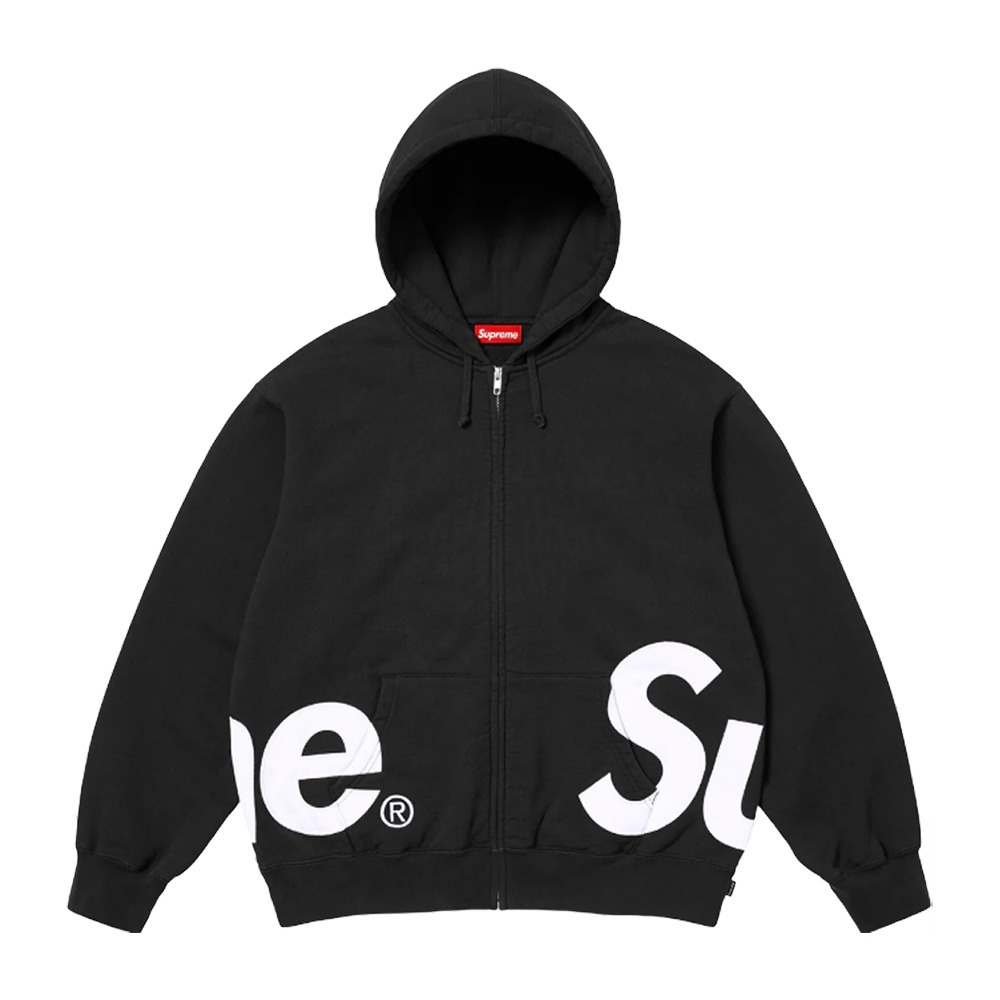 Supreme】☆Big Logo Zip Up Hooded Sweatshirt Black - 25SS (Supreme
