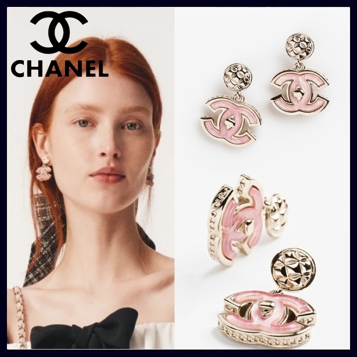 D*k様 CHANEL ピンククリア ロゴ型ピアス 片耳 D*k様 CHANEL
