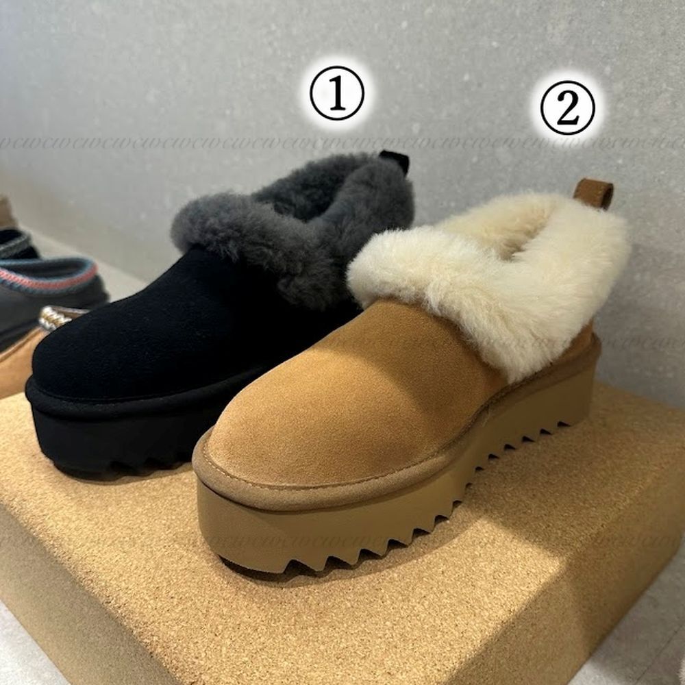 完売必至】アグ□NITA PLATFORM ニタ スリッポン ファー 厚底 (UGG