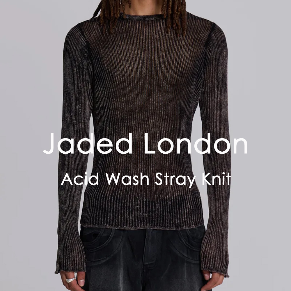 JADED LONDON/Acid Wash Stray リブニット (JADED LONDON/ニット