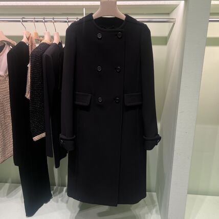 ブラック（黒）系 L MiuMiu(ミュウミュウ) コート(レディース