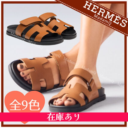 ブラウン（茶色）系 HERMES(エルメス) サンダル・ミュール(レディース