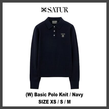 ネイビー（紺）系 M SATUR(セター) ニット・セーター(レディース