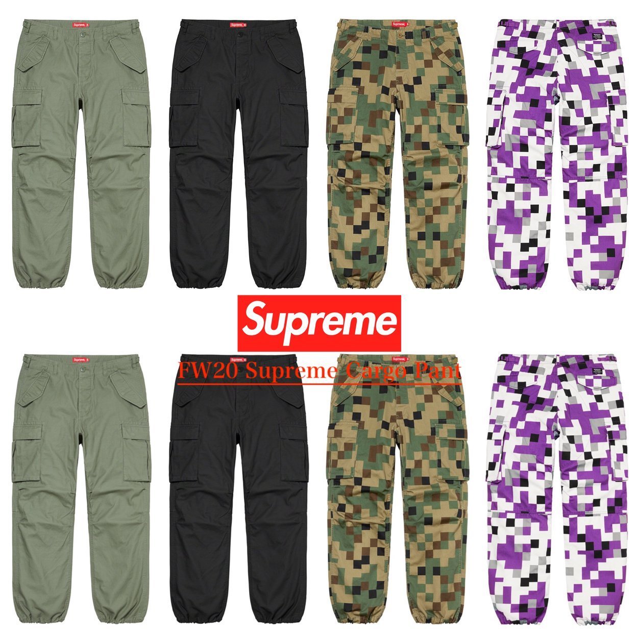 FW20 Supreme Cargo Pant - シュプルーム カーゴパンツ (Supreme