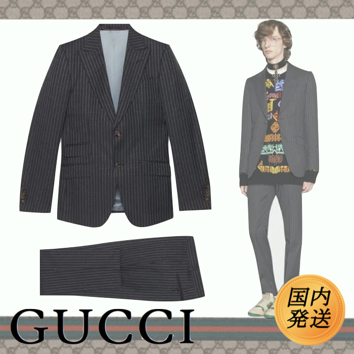 国内発送☆GUCCI】〔ヘリテージ〕 ピンストライプ スーツ (GUCCI