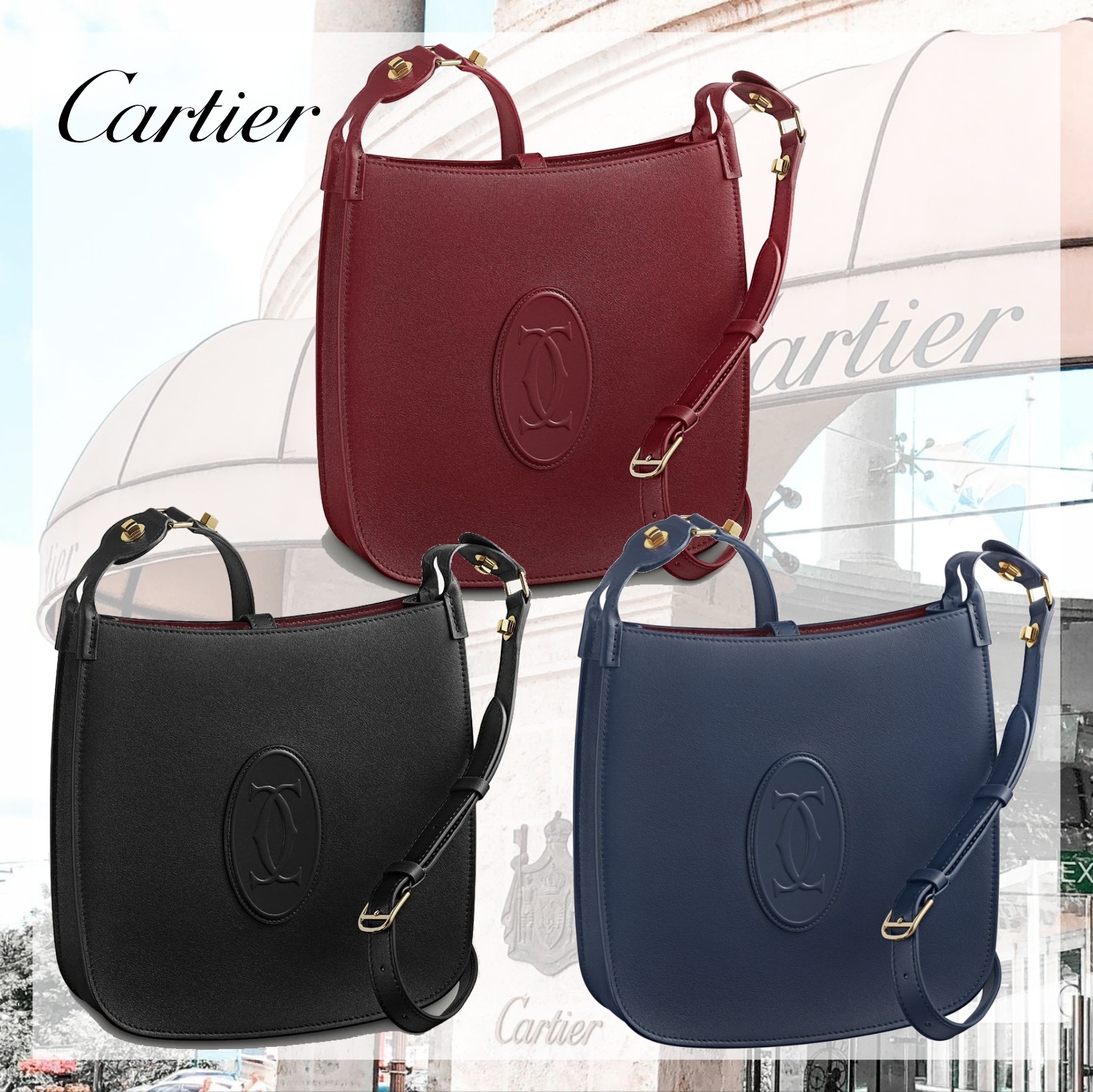 すぐ届く☆関税込！【カルティエ】マスト ショルダーバッグ 3色