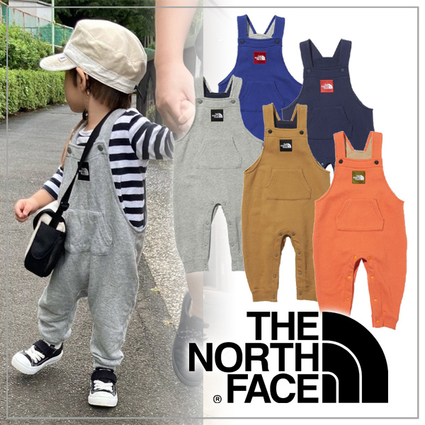 THE NORTH FACE】スウェットロゴオーバーオール (THE NORTH FACE