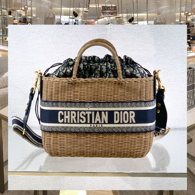 DIOR 2022 Cruise 超入手困難 Wicker Oblique かごバッグラージ (Dior