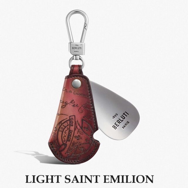 BERLUTI】Scritto レザー 靴べら付き キーホルダー (Berluti/キー