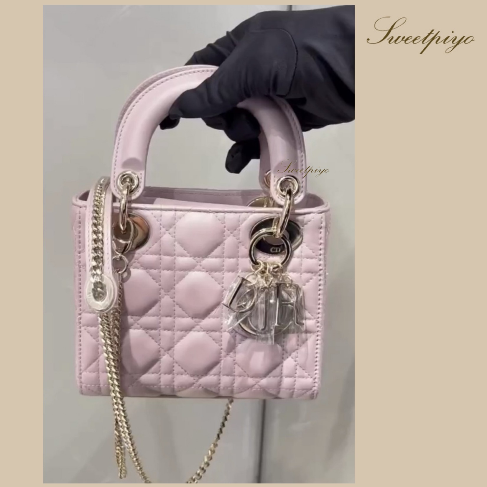 Dior☆MINI LADY DIOR バッグ チャーム チェーンストラップ (Dior