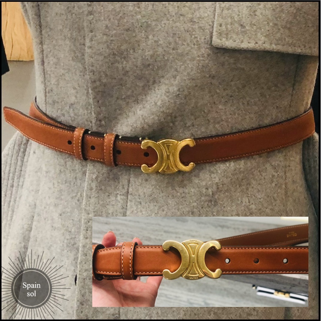 CELINE】スモール トリオンフ ベルト ナチュラルカーフスキン (CELINE