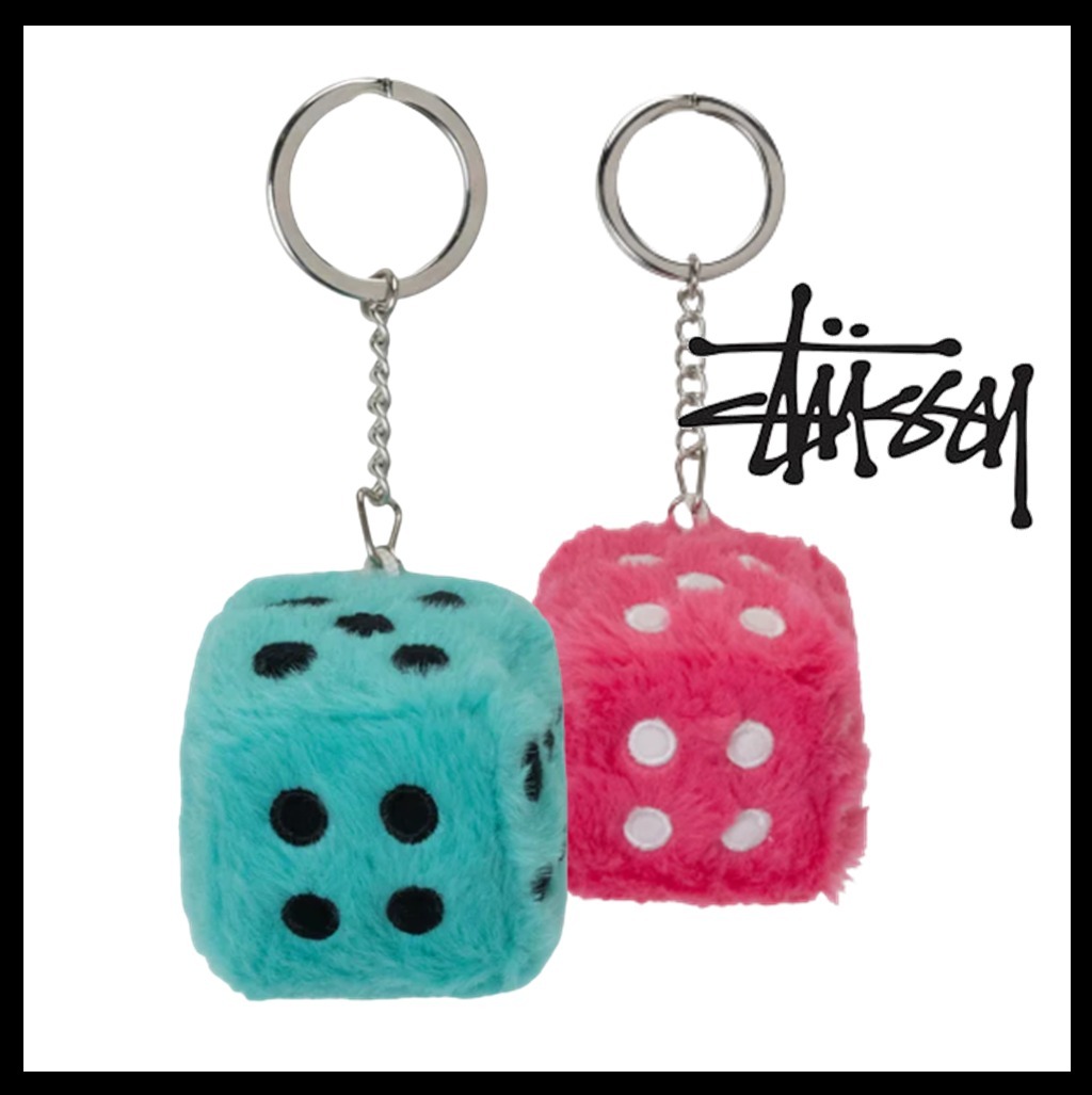 ☆送料・関税込☆Stussy☆FUZZY DICE KEYCHAIN☆ (STUSSY/キーケース