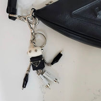 大人気ギフト PRADA◇サフィアーノレザー ロボットキーホルダー (PRADA