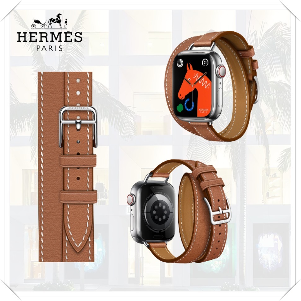 ビジネスでも》 エルメス Apple Watch レザー バンド 41mm (HERMES
