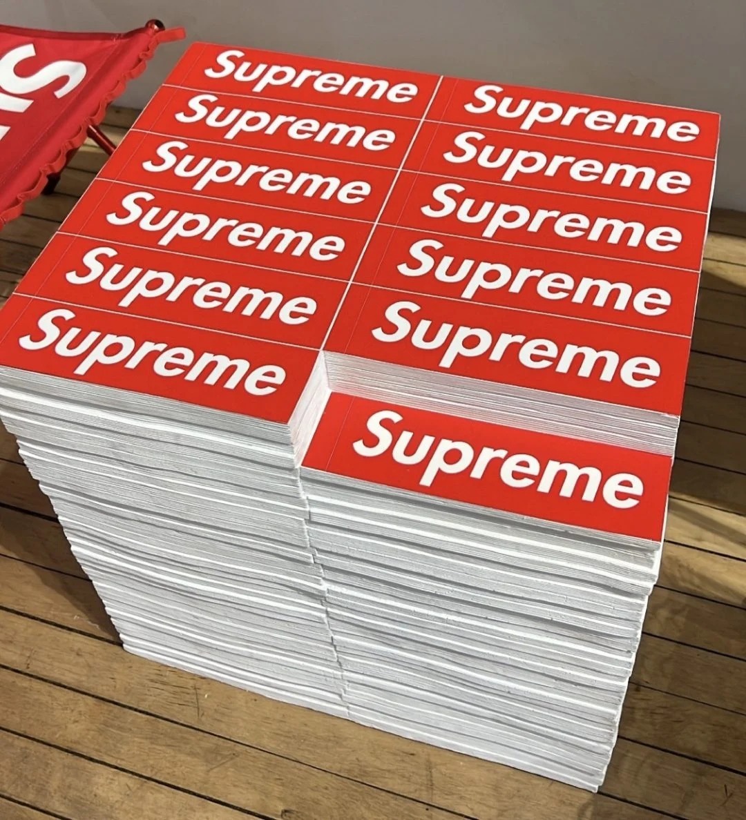 FW23 Supreme Rotary Hero Sticker Bricks Stool Side Table (Supreme