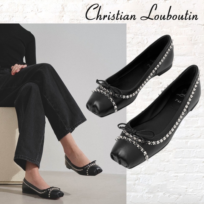 Christian Louboutin】ブラック フラットシューズ 23cm 【公式通販】