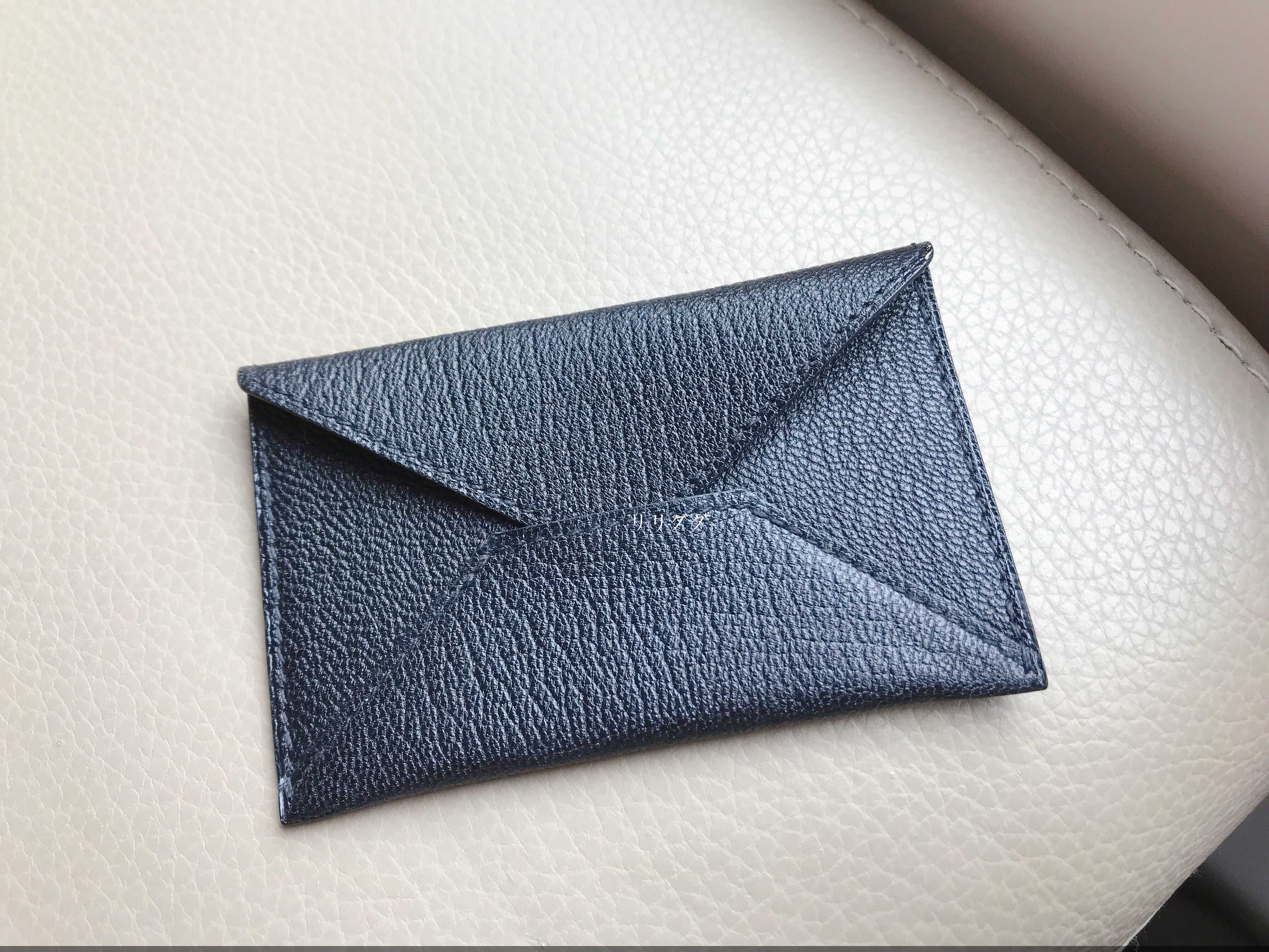 エルメス)ブラック黒☆エンヴェロープPMカードケース名刺入れ (HERMES