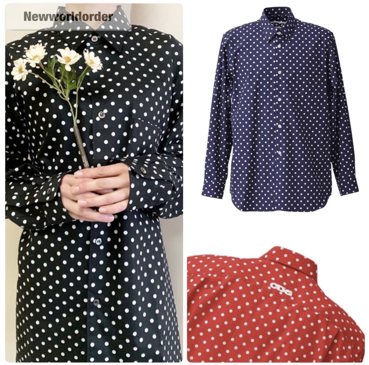 限定！3カラー コムデギャルソン ドット シャツ (COMME des GARCONS