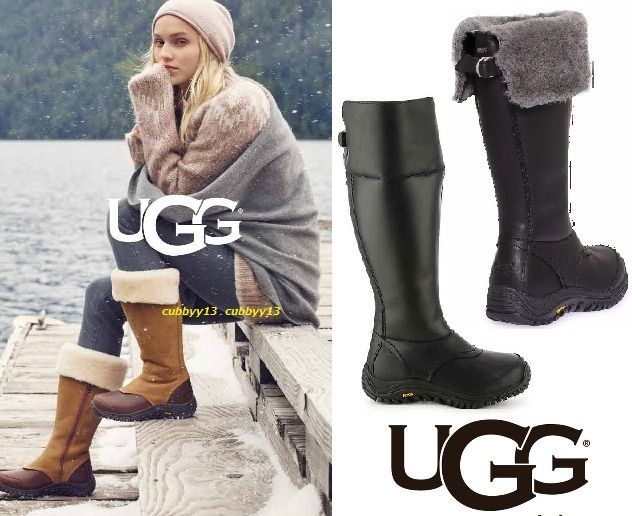 セール!【防水:折り返し2WAY】アグUGG Mikoレザーブーツ (UGG/ロング